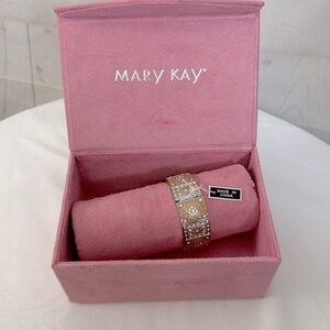 Mary Kay Bracelet & Bracelet Box Pink Enamel With Rhinestones